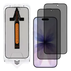 Verre trempé iPhone 17 anti-espion avec outil de pose 2pcs