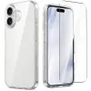 Coque transparente iPhone 17 avec protection d'écran en verre trempé