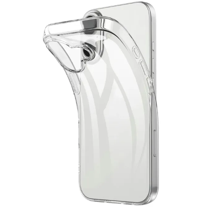 Coque transparente iPhone 17 avec protection d'écran en verre trempé