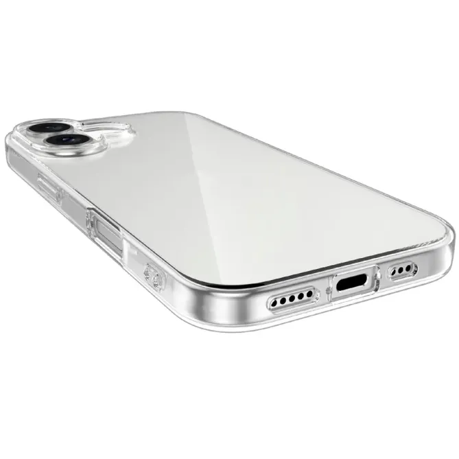 Coque transparente iPhone 17 avec protection d'écran en verre trempé