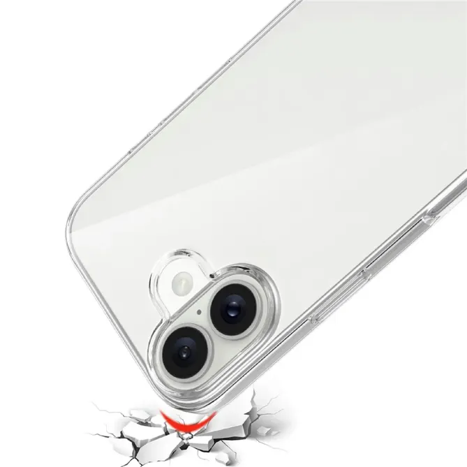Coque transparente iPhone 17 avec protection d'écran en verre trempé