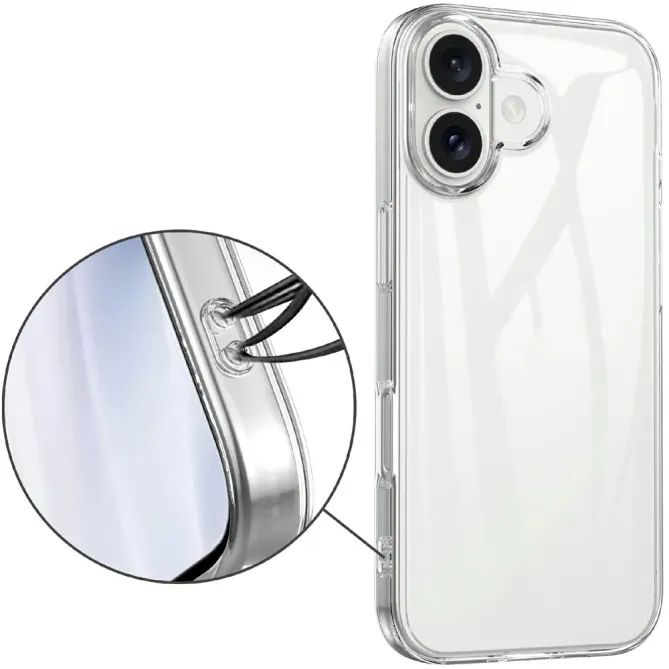Coque transparente iPhone 17 avec protection d'écran en verre trempé