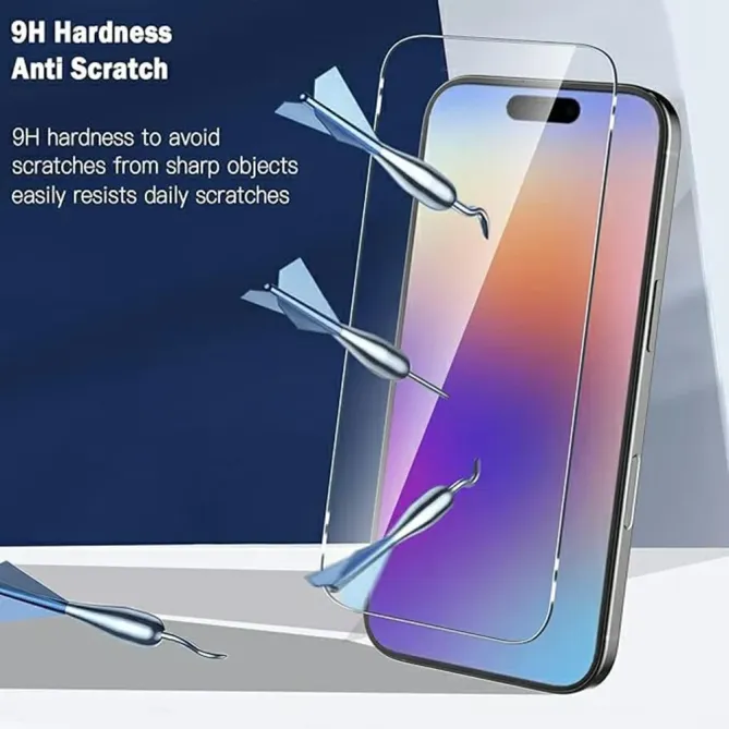 Coque transparente iPhone 17 avec protection d'écran en verre trempé