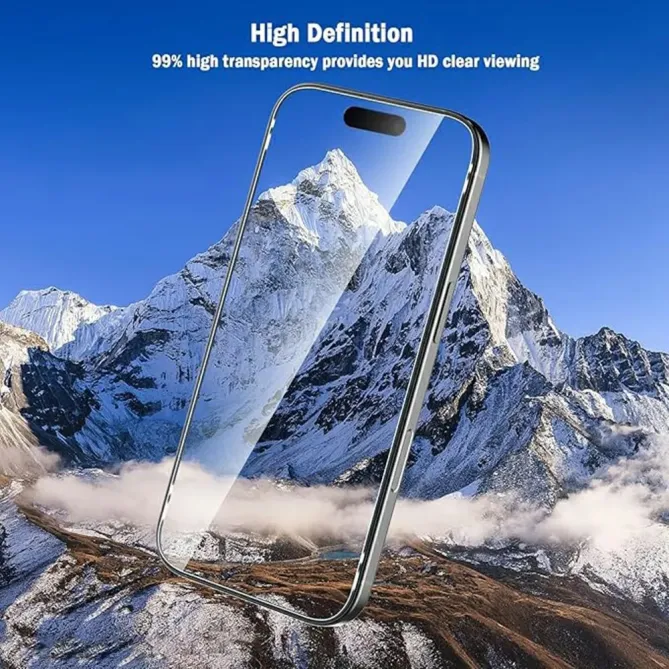 Coque transparente iPhone 17 avec protection d'écran en verre trempé