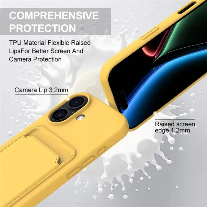 Coque avec Mini Cordon iPhone 17 Silicone et Porte-carte