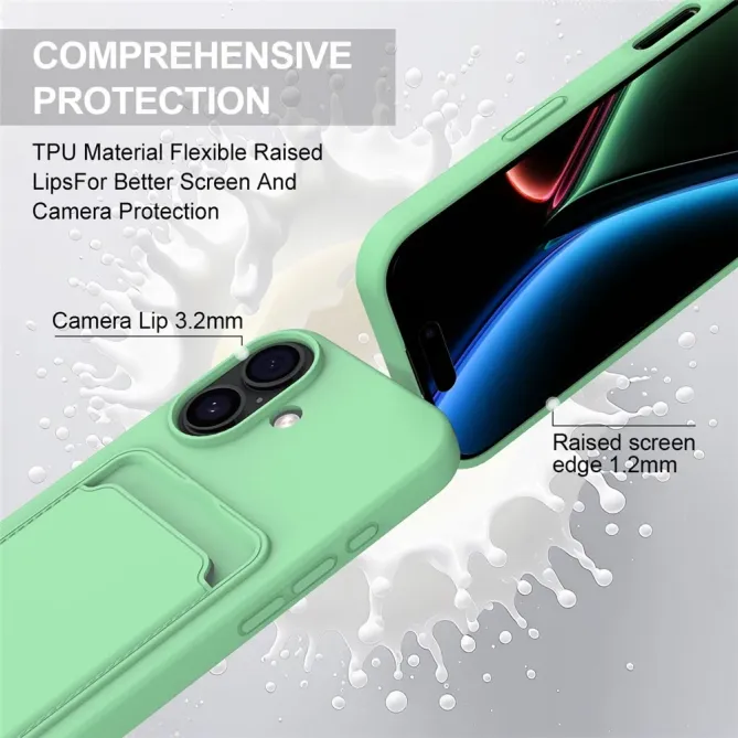 Coque avec Mini Cordon iPhone 17 Silicone et Porte-carte