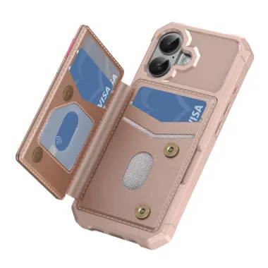 Coque iPhone 17 Portefeuille Antichoc RFID | Valv Or Rose - photo 9