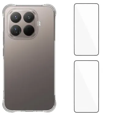 Pack Xiaomi 15T Pro | Coque Coins Renforcés Transparente avec 2 Verre 