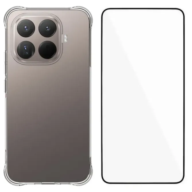 Pack Xiaomi 15T Pro | Coque Coins Renforcés Transparente avec Verre Tr
