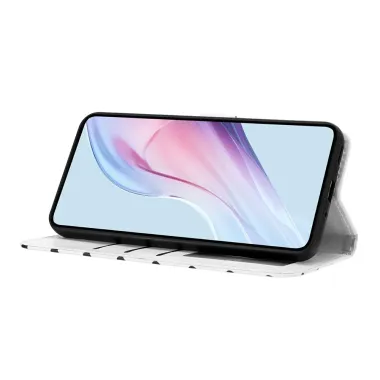 Housse iPhone 17 à pois avec porte-cartes et support pliable Blanc - photo 8