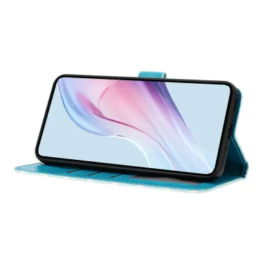 Housse iPhone 17 à pois avec porte-cartes et support pliable Bleu clair - photo 18