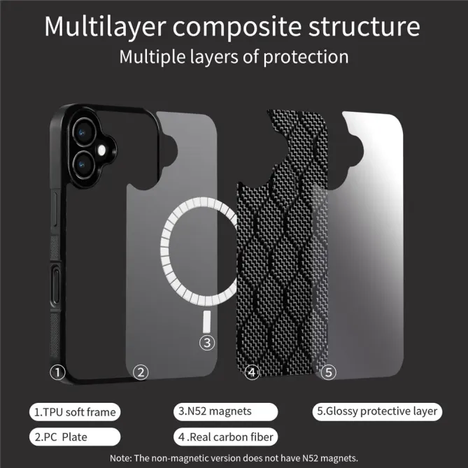 iPhone 17 | Protection fibre d’aramide MagSafe motif tressé