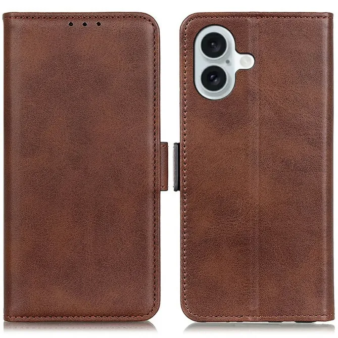 Étui iPhone 17 portefeuille revêtement simili cuir mat