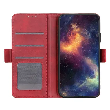 Étui iPhone 17 portefeuille revêtement simili cuir mat Rouge - photo 11