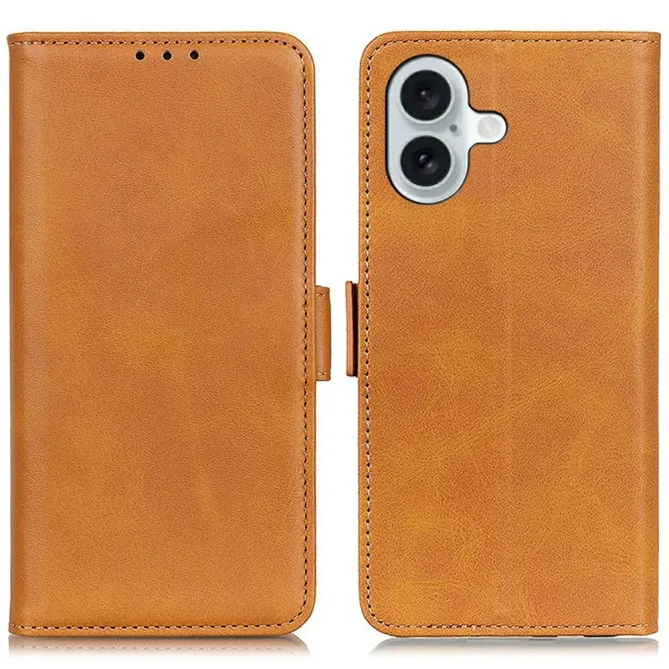 Étui iPhone 17 portefeuille revêtement simili cuir mat