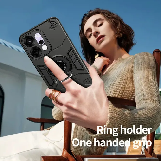 Coque Oppo Reno 14 5G avec anneau support et protection antichute