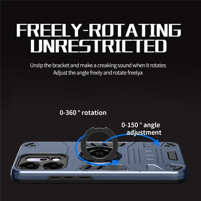Coque Oppo Reno 14 5G avec anneau support et protection antichute
