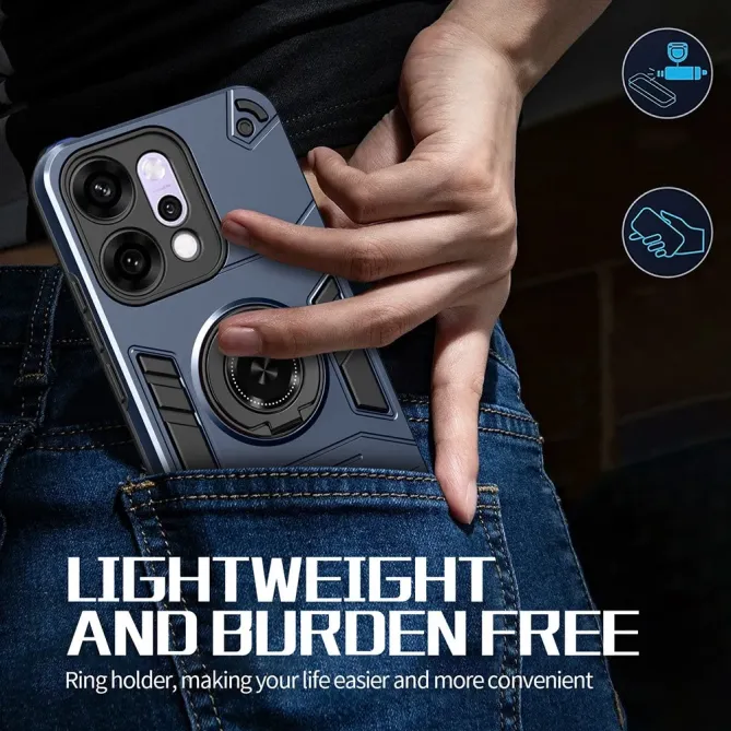 Coque Oppo Reno 14 5G avec anneau support et protection antichute