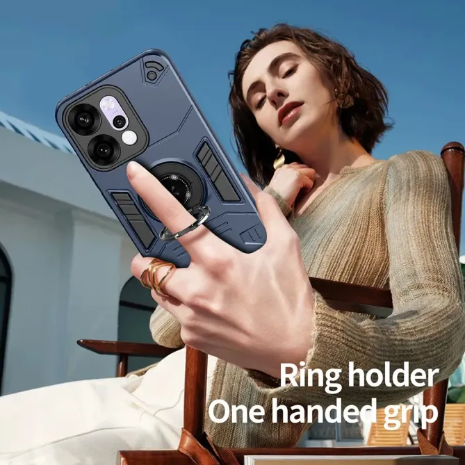 Coque Oppo Reno 14 5G avec anneau support et protection antichute
