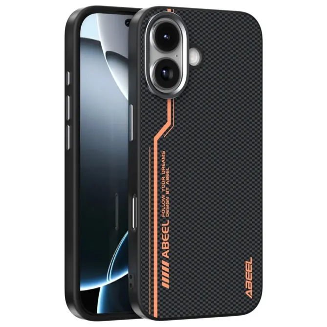 Coque iPhone 17 Racing Noir et Orange