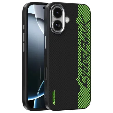 Coque iPhone 17 Racing Noir et Vert Compatible MagSafe