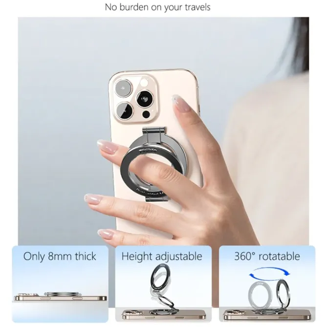 Support Téléphone Magnétique Pliable 360° Double Face