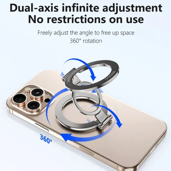 Support Téléphone Magnétique Pliable 360° Double Face