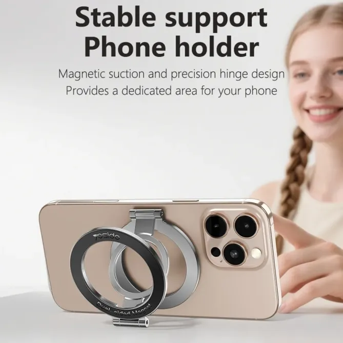 Support Téléphone Magnétique Pliable 360° Double Face