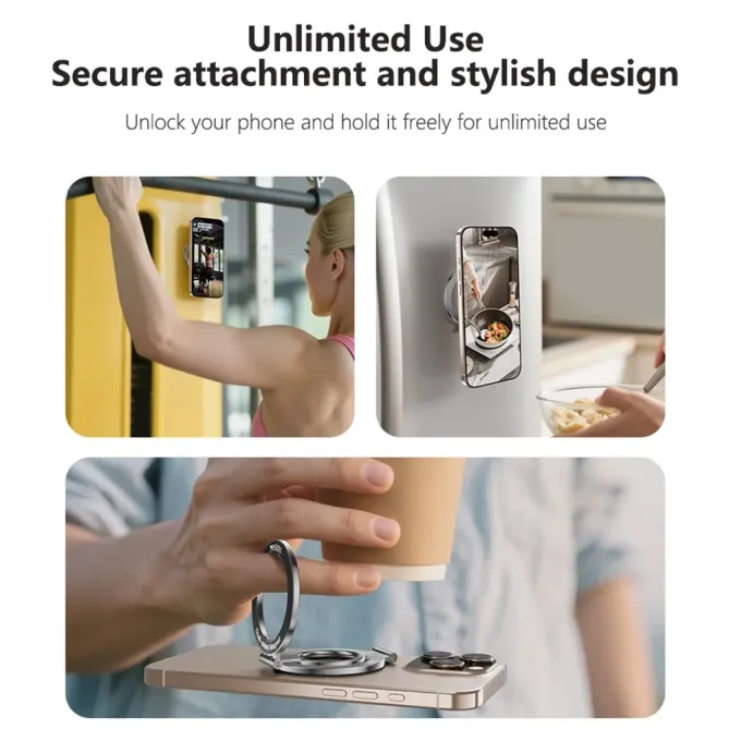 Support Téléphone Magnétique Pliable 360° Double Face