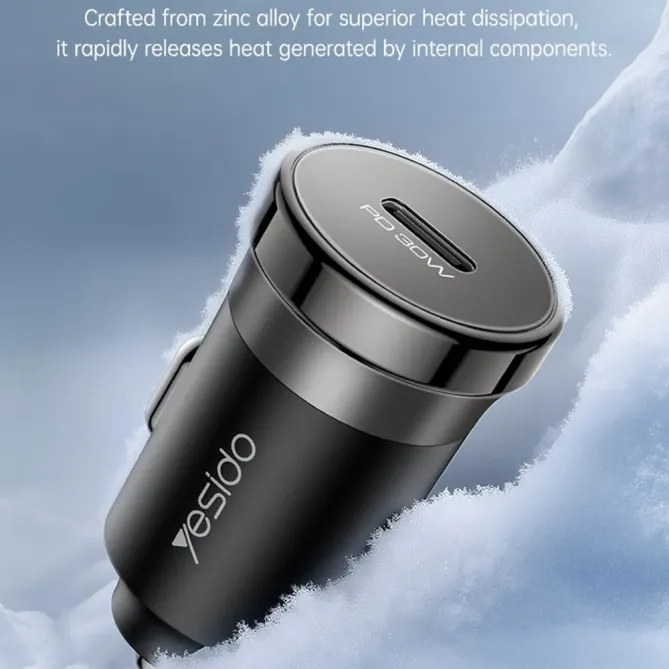 Chargeur Voiture Allume-Cigare 30W USB-C Charge Rapide