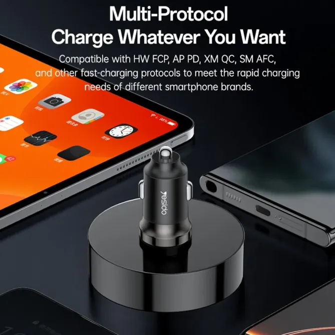 Chargeur Voiture Allume-Cigare 30W USB-C Charge Rapide