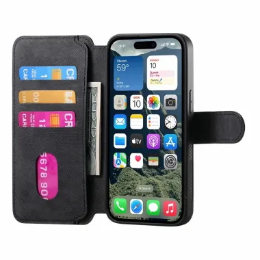Housse Portefeuille iPhone 17 Coque Magnétique | GRAVENO Noir - photo 2