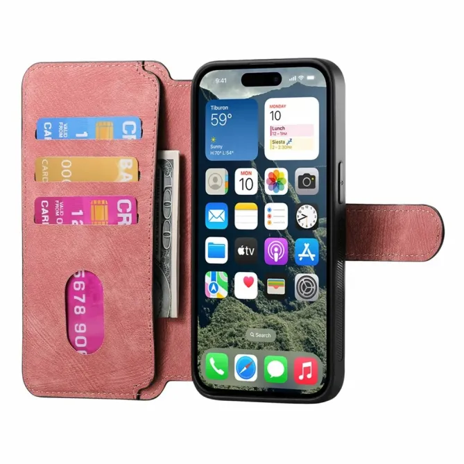 Housse Portefeuille iPhone 17 Coque Magnétique | GRAVENO Or Rose - photo 26