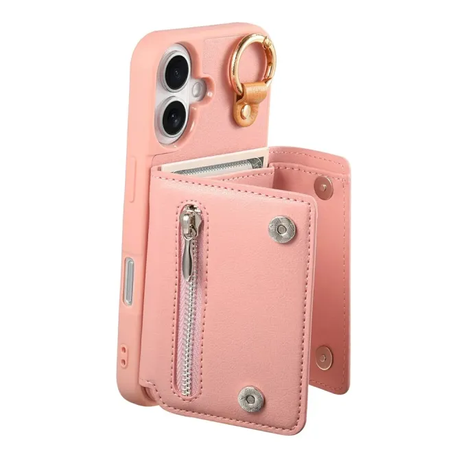 Coque iPhone 17 Portefeuille Béquille Anneau D-Ring