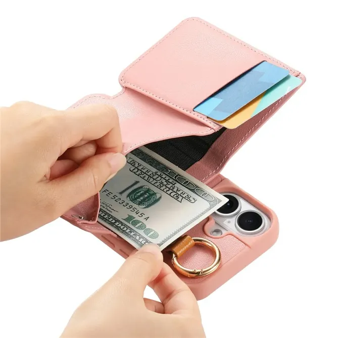 Coque iPhone 17 Portefeuille Béquille Anneau D-Ring
