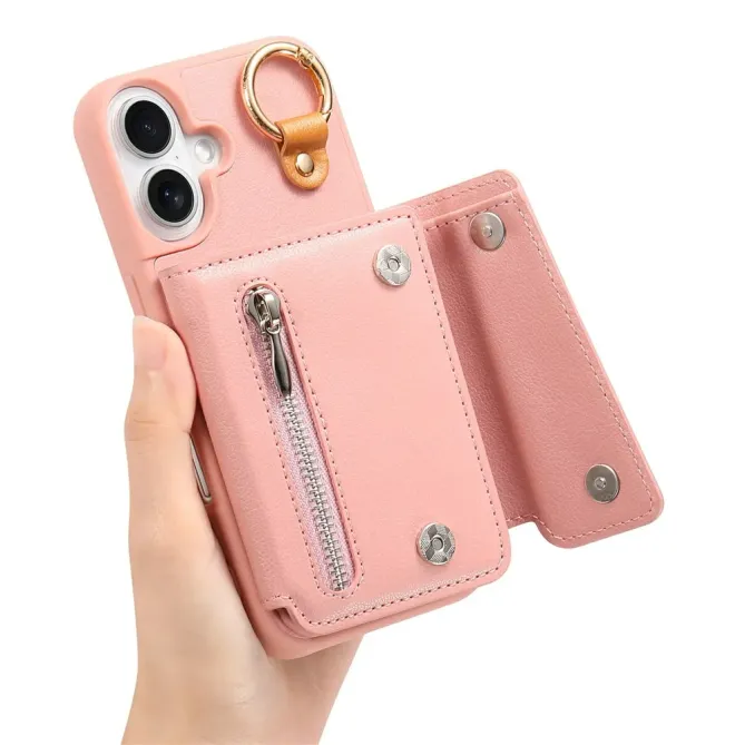 Coque iPhone 17 Portefeuille Béquille Anneau D-Ring