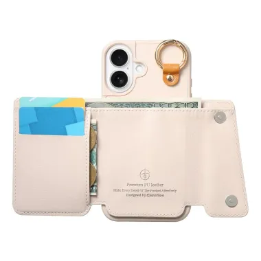 Coque iPhone 17 Portefeuille Béquille Anneau D-Ring Blanc - photo 10