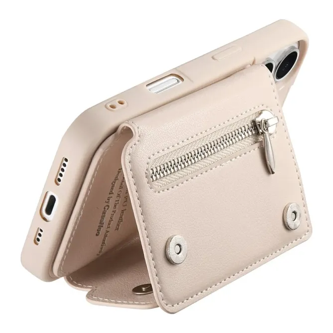 Coque iPhone 17 Portefeuille Béquille Anneau D-Ring