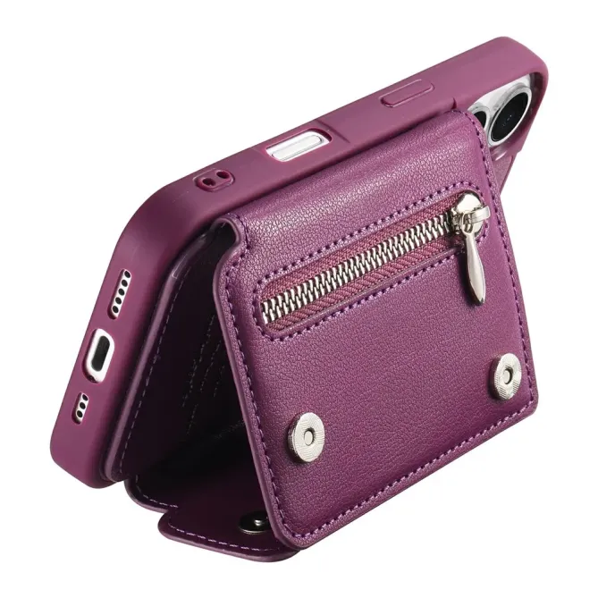 Coque iPhone 17 Portefeuille Béquille Anneau D-Ring