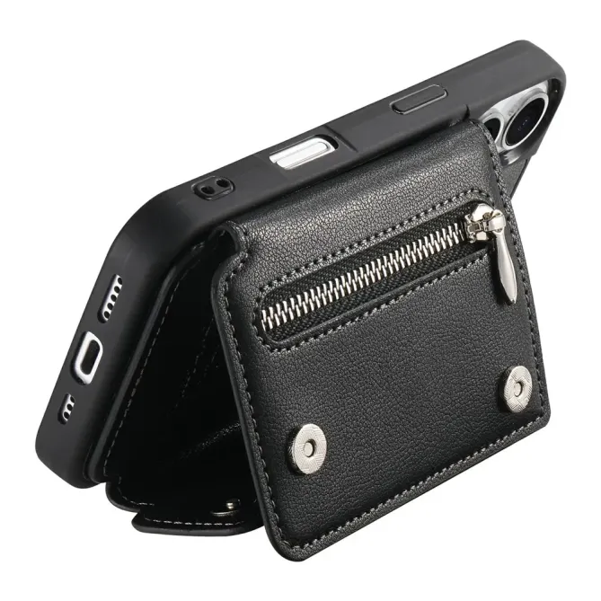 Coque iPhone 17 Portefeuille Béquille Anneau D-Ring
