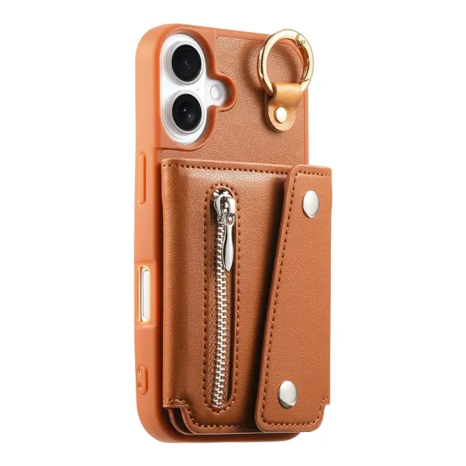 Coque iPhone 17 Portefeuille Béquille Anneau D-Ring