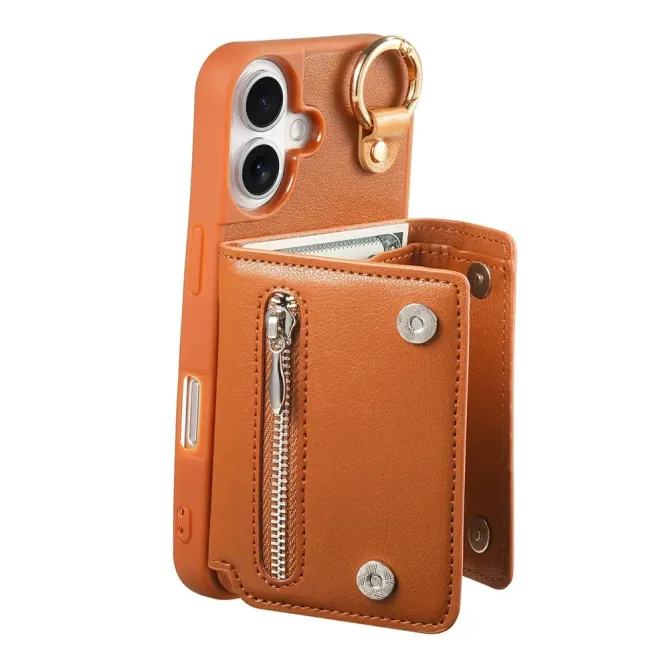 Coque iPhone 17 Portefeuille Béquille Anneau D-Ring