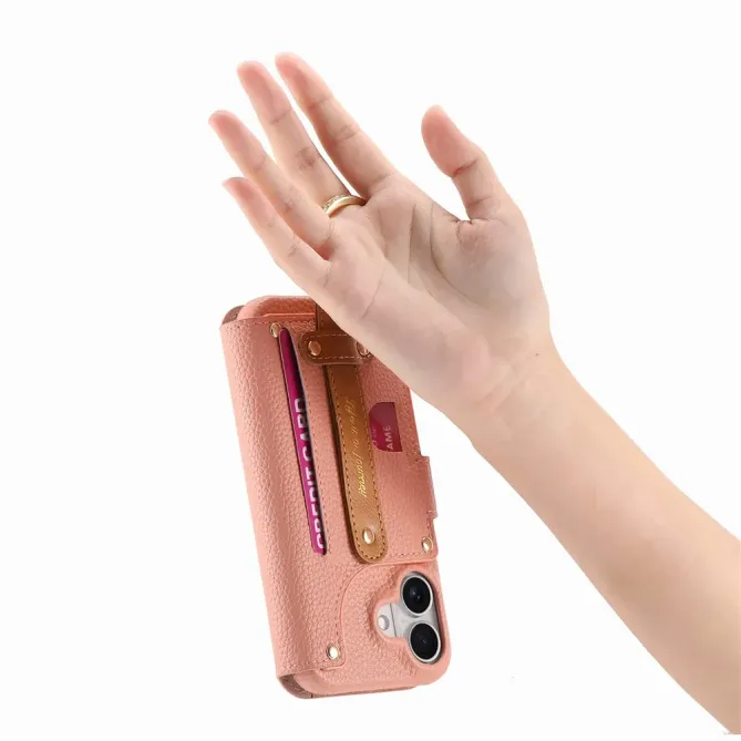 Housse Portefeuille iPhone 17 avec Poche Zippée et Support RFID