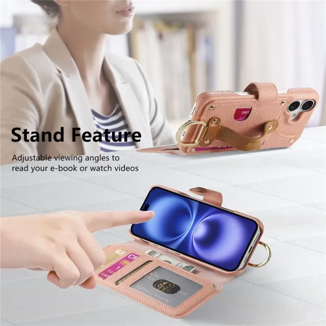 Housse Portefeuille iPhone 17 avec Poche Zippée et Support RFID