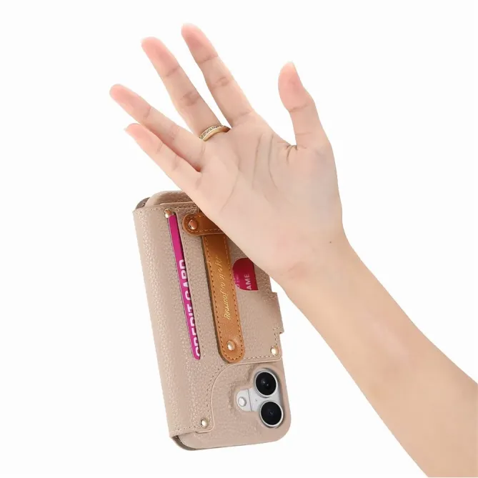 Housse Portefeuille iPhone 17 avec Poche Zippée et Support RFID