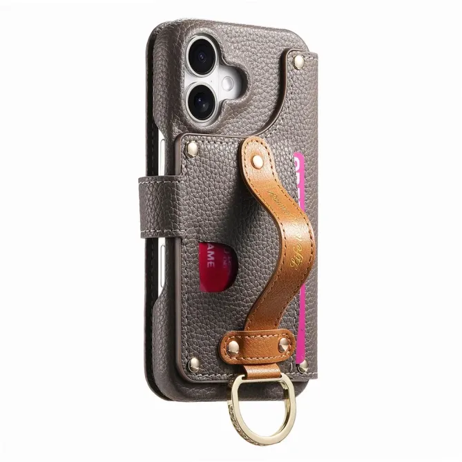 Housse Portefeuille iPhone 17 avec Poche Zippée et Support RFID
