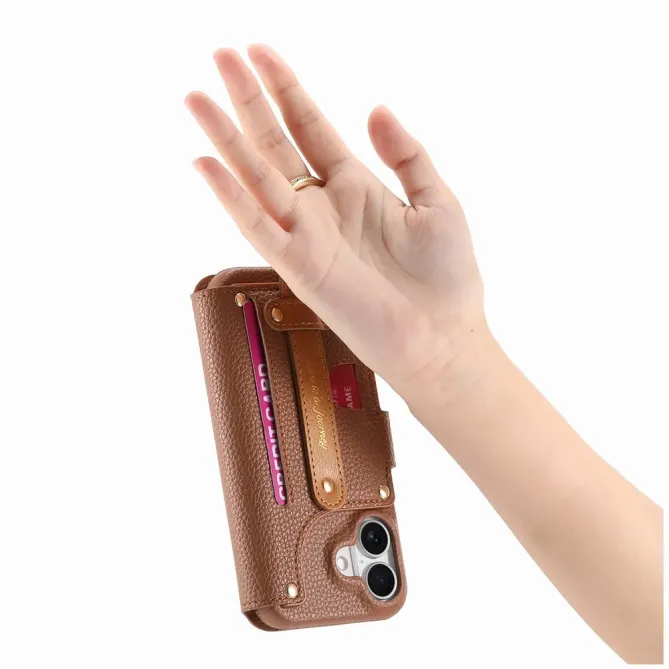 Housse Portefeuille iPhone 17 avec Poche Zippée et Support RFID