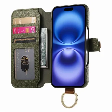 Housse iPhone 17 Portefeuille | AGENDA Vert militaire - photo 48