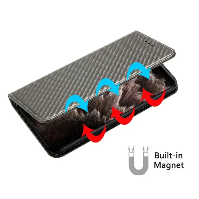 Housse Xiaomi 15T Texture Carbone avec Dragonne