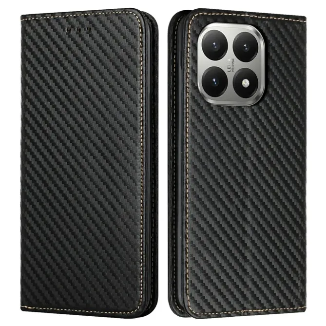 Housse Xiaomi 15T Texture Carbone avec Dragonne